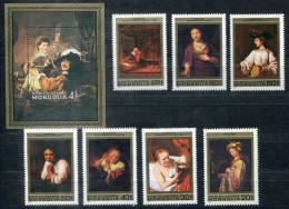 Delcampe - MONGOLEI 1398-1404 + Block 74, Bl.74 Mnh - Rembrandt, Gemälde, Paintings, Peintures - MONGOLIA / MONGOLIE - Mongolei