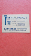 Delcampe - Carte De Visite  A. MAUREAU Lyon Croix Rousse, Tout Ce Qui Concerne La Cuisine Et Le Chauffage, Gaz Charbon électricité - Visitenkarten