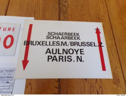 Delcampe - Souvenir Chemins De Fer Gare   Schaerbeek Paris Aulnoye Indicateur Trajet Wagon - Sammlungen
