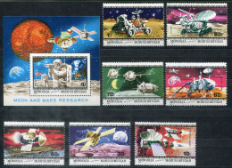 Delcampe - MONGOLEI 1263-1269 Mnh + Block 60, Bl.60 Mh - Weltraum, Space, Espace - MONGOLIA / MONGOLIE - Mongolei