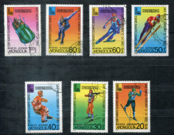 Delcampe - MONGOLEI 1271-1277 Canc. - Olympische Spiele Lake Placid 1980 - MONGOLIA / MONGOLIE - Mongolei