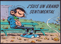 Delcampe - CP " Gaston Lagaffe " J'suis Un Grand Sentimental - Comicfiguren