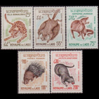 Delcampe - LAOS 1965 - Scott# C47-51 Wildlife Set Of 5 MNH - Laos