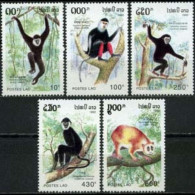 Delcampe - LAOS 1992 - Scott# 1098-102 Apes Set Of 5 MNH - Laos