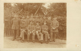 Delcampe - All )   LEIPZIG  -  Le 20 / 18 / 1918   -  Militärische Fotokarte Einer Gruppe Soldaten - Carte Photo Militaire - Leipzig