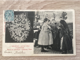 Delcampe - CPA Argentan Le Point Colbert L'apprentissage Dentelles Véritables Lefebure Paris - Argentan