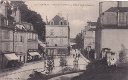 Delcampe - GUERET PLACE DE LA PREFECTURE ET RUE MARTIN NADAUD 1909 TBE - Guéret