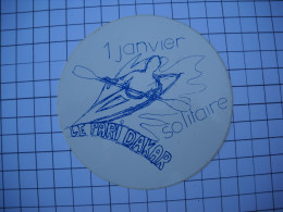 Delcampe - AUTOCOLLANT  Stickers, 1er Janvier  " LE PARI DAKAR SOLITAIRE ( Kayak  ) - Autocollants
