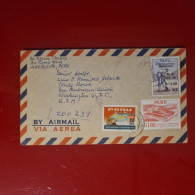 Delcampe - Enveloppe Circulée Avec Cachet Spécial Et Varieté De Timbres - PERU - - Peru
