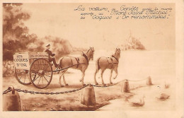 Delcampe - GENETS ( 50 ) - La Voiture Apporte Les Coques D'Or Au Mont St Michel - Advertising