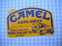 Delcampe - AUTOCOLLANT  Stickers, CAMEL RACING SERVICE Peugeot Talbot Sport  PARIS DAKAR 90 3615 TEAM ( Voiture) - Autocollants