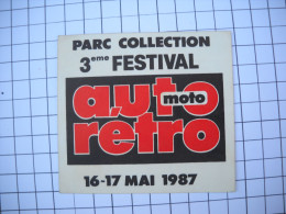 Delcampe - AUTOCOLLANT  Stickers,  3e Festival AUTO MOTO RETRO 16 17 Mai 1987     ( Voiture  ) - Autocollants