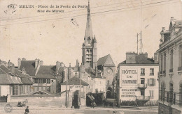 Delcampe - MELUN - PLACE DE LA PORTE DE PARIS - RUE DU MIROIR - Melun