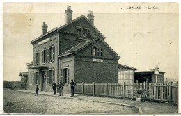 Cpa Lomme Extérieur De La Gare ; Animée - Lomme