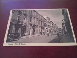 Delcampe - CARTOLINA TARANTO -  VIA DE CESARE - VIAGGIATA 1941- FORMATO PICCOLO - Taranto