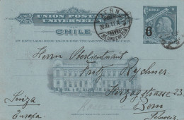 Delcampe - Chili Entier Postal Illustré Pour La Suisse 1911 - Chile