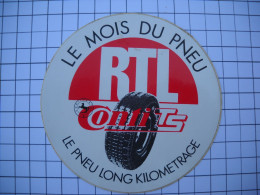 Delcampe - AUTOCOLLANT  Stickers,  Le Mois Du Pneu  RTL CONTI  TS Continental   Le Pneu Long Kilométrage - Autocollants