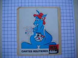 Delcampe - AUTOCOLLANT  Stickers,  CARTES ROUTIERES RECTA FOLDEX  Kangourou   Chapeau Appareil Photo - Autocollants