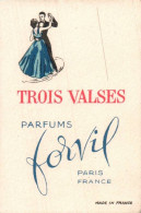 Delcampe - P-25-R-J-M.: 8156 : CARTE PARFUMEE PARFUMS FORVIL. TROIS VALSES - Antiguas (hasta 1960)