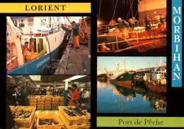 Delcampe - 2081   Cpm   LORIENT  Port De Pêche Et La Criée !  Carte Multivues  ( 4 Vues  )   !   ! - Lorient