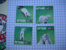 Delcampe - Lot De 4 AUTOCOLLANT  Stickers,   ELF OPTANE  Souris - Autocollants