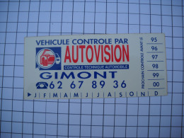 Delcampe - AUTOCOLLANT  Stickers , AUTOVISION GIMONT 32 Contrôle Technique Automobile - Autocollants