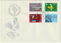 Delcampe - Schweiz Suisse 1959: Werbe Zu 343-346 Mi 668-671 Yv 621-624 Auf R-FDC Mit ⊙ BERN 9 MÄRZ 1959 (Zu CHF 15.00) - FDC