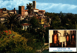 Delcampe - 06 Alpes Maritimes Grasse Parfumerie Fragonard La Vieille Ville Jardin Des Plantes Mutli Vues Generale - Grasse