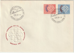 Delcampe - Schweiz Suisse 1959: Offizielles PTT-FDC Zu 349-350 Mi 681-682 Yv 632-633 Mit ⊙ MONTREUX 22.VI.59 (Zu CHF 20.00) - FDC