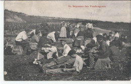 Delcampe - CPA-METIERS-1916-VENDANGEURS-ANIMÉE-LE DÉJEUNER DES VENDANGEURS- - Bauern