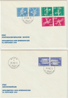 Delcampe - Schweiz Suisse 1960: Kehrdruck Tête-bêche Zu+Mi K45-K48 Auf 2 FDC Mit ET-⊙ BERN 24.X.60 Ausgabetag (Zu CHF 55.00) - FDC