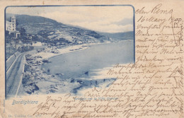 Delcampe - BORDIGHERA-IMPERIA-SPIAGGIA CON LA VILLA GARNIER-CARTOLINA VIAGGIATA NEL 1900-SCANSIONATO RETRO - Como