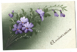 Delcampe - Anniversaire - Fantaisie   Violette - Geburtstag