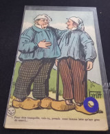 Delcampe - Illustrateur  (-GRIFF)-   Pour Etre Tranquille ,vois Tu, Prends Eune Femme Bête Qu'aye Gros De Sous - Griff