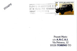 Delcampe - VATICANO - 2000 Natale "gloria In Excelsis Deo Et In Terra Pax Hominibus..." Targhetta Mecc.guller Doppio Cerchio - 1621 - Lettres & Documents