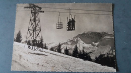 Delcampe - CPSM MORZINE HAUTE SAVOIE 74 ALT 1000 M EN ROUTE POUR SUPER MORZINE TELESIEGE 1955 - Morzine