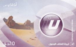 Delcampe - LIBYA - Libyana Prepaid Card LYD10, Used - Letonia