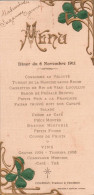 Delcampe - GF-25-R-J-M.: 682 : MENU DU DINER DU 6 NOVEMBRE 1911. COUDRAY TRAITEUR A VENDOME - Vendome