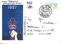 Delcampe - Portugal & Postal Stationery, Centenary Of The Academic Association Of Coimbra, Covilhã 1987 (5759) - Schulen