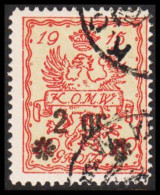 1916. POLSKA. STADTPOST WARSZAWA. 2 Gr Overprint On 10 Gr.  - JF543400 - Gebraucht