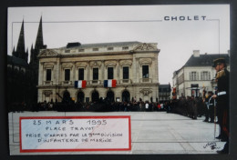 Delcampe - CHOLET Place Travot Prise D'armes 25 Mars 1995 - Cholet