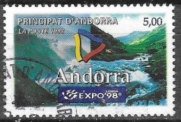 SELLO USADO DE ANDORRA FRANCESA 1998, YT 505 - Gebruikt
