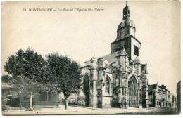 Delcampe - MONTDIDIER - LA RUE Et L 'EGLISE St PIERRE  - - Montdidier