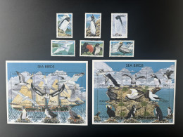Tanzanie 1999 Mi. 3817-3832 Bl. 505-506 Oiseaux Marins Manchots Pélicans Sea Birds Penguins Pelicans Seevögel Pinguine - Seagulls