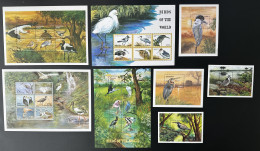 Tanzanie 1999 Mi. 3336-3359 Bl. 446-449 Oiseaux Du Monde Hérons Aigrettes Cigognes Birds Of The World Herons Storks - Canards