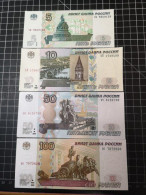 Delcampe - Russia 4 Notes Set ，5,10,50,100,Rouble，  UNC - Russie