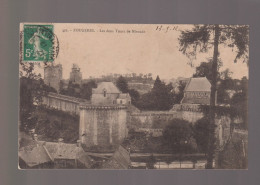 Delcampe - 35 - Fougères - Les Deux Tours De Mironde - Circulée En 1912 - Fougeres