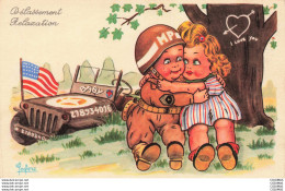 Delcampe - ILLUSTRATEURS  - S04903 - Leclerc - Délassement - Relaxation - Militaire Enlaçant Une Femme - Voiture - Drapeau - - Leclerc