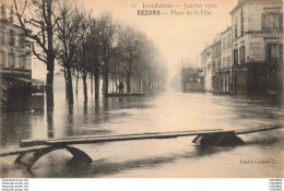 Delcampe - 95 - BEZONS - S08545 - Inondations - Janvier 1910 - Place De La Fête - - Bezons