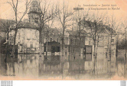 Delcampe - 95 - BEZONS - S08546 - Inondations - Janvier 1910 - L'Emplacement Du Marché - - Bezons